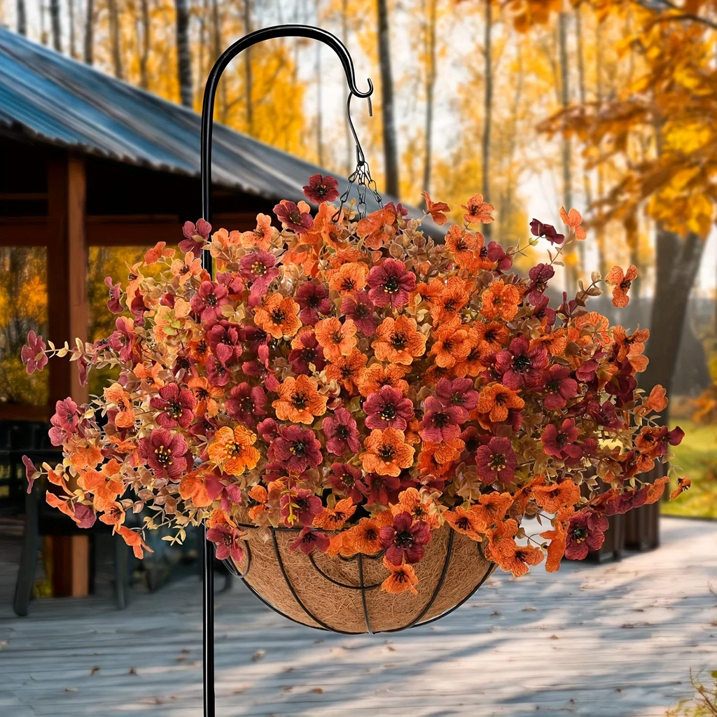 12 Pack UV Resistant Artificial Fall Flowers for Thanksgiving Halloween Home Decor