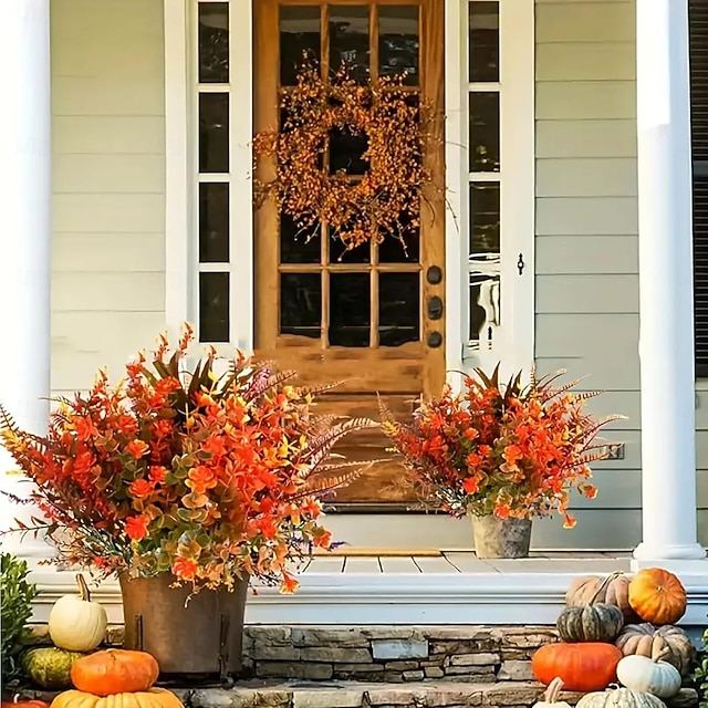 9 Bundles Autumn Decoration Flowers Autumn Flowers Autumn Decoration Indoor Outdoor Autumn Flowers Decoration Autumn Branches