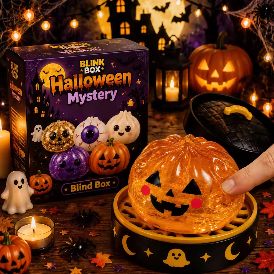 5.5cm Halloween Ghost Pinch Creative Squeeze Decompression Toy Pinch Gift Box Set