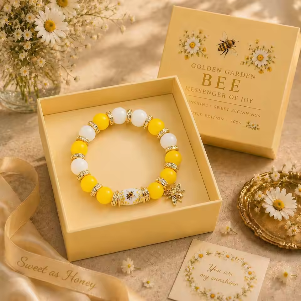 Hummingbird Inspirational Bracelet for Women, Adjustable Elastic Jewelry, Commemorative Gift Box for Friend, Daughter, Mom