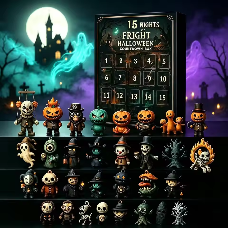 31-Night Halloween Advent Calendar 2026 – Unwrap a Creepy Mini Figurine Each Day, Ideal for Party Favors & Trick-or-Treat Gifts