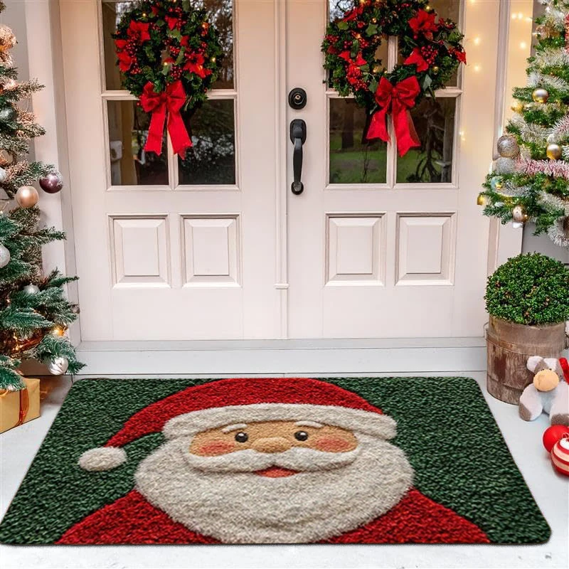 Christmas Door Mat Red Santa Claus Outdoor and indoor Gingerbread Man Carpet New Year 2026 Merry Christmas Home Decor Foot Mat