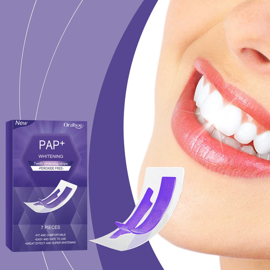 Teeth Whitening Strips — Peroxide-Free, Enamel Safe, 7-Day Bright Smile