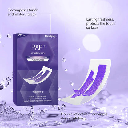 Teeth Whitening Strips — Peroxide-Free, Enamel Safe, 7-Day Bright Smile