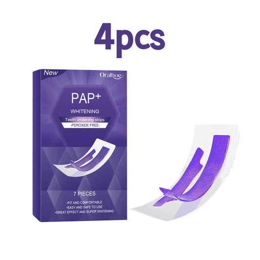 Teeth Whitening Strips — Peroxide-Free, Enamel Safe, 7-Day Bright Smile